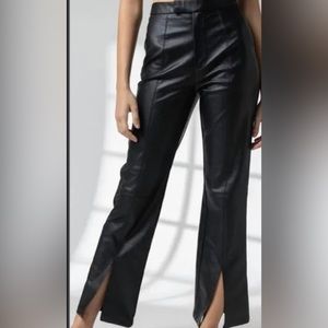 Brand new black leather pants